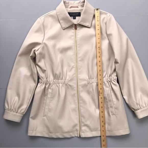 Marc New York Womens Jacket Small Latte Beige Andrew Marc Cinched Waist - Picture 4 of 14